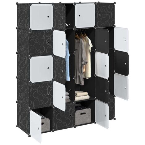 Organizador de cubos almacenamiento 20 cubos varillas colgar PP vidaXL