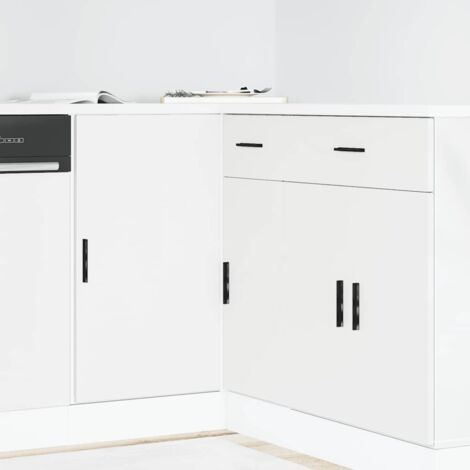 Mueble bajo para fregadero "Lyon" de madera de ingeniería blanca vidaXL