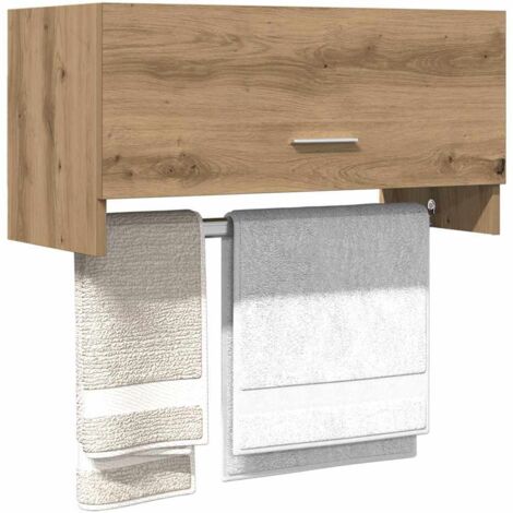 Armario de madera de ingeniería roble artesanal 70x32,5x35 cm vidaXL