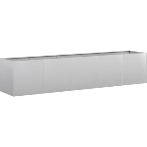 Vidaxl – Jardinera de acero galvanizado 200x40x40 cm – Fondo abierto para drenaje eficiente – Estable y resistente a la corrosión (1/5)