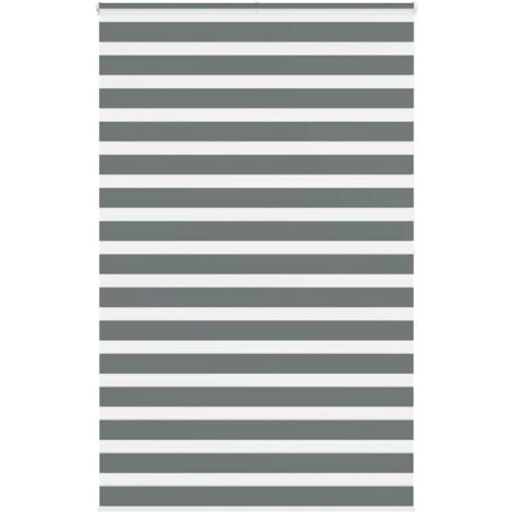 Estor cebra gris oscuro tejido ancho 145,9 cm poliéster vidaXL