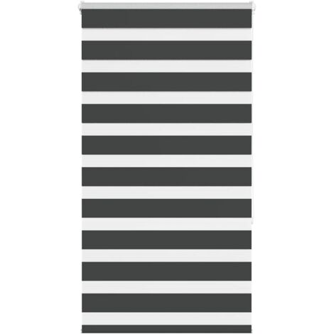 Estor cebra negro 75x150 cm tejido ancho 70,9 cm poliéster vidaXL