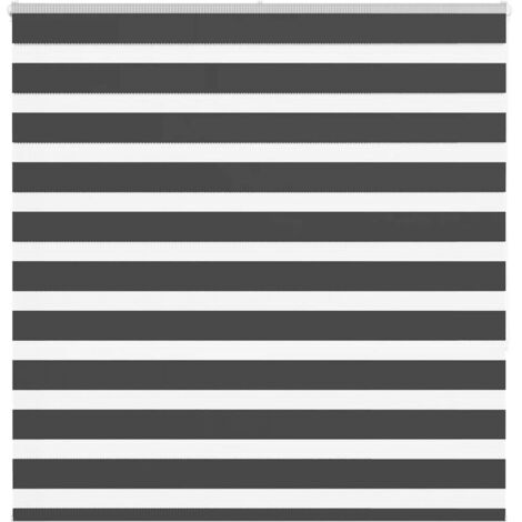 Estor cebra negro 150x150 cm tejido ancho 145,9 cm poliéster vidaXL