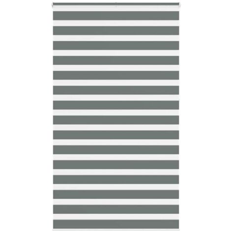 Estor cebra gris oscuro tejido ancho 115,9 cm poliéster vidaXL