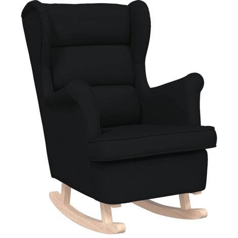 Silla mecedora de tela negro 74x90x102 cm vidaXL