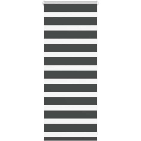 Estor cebra negro 60x100 cm tejido ancho 55,9 cm poliéster vidaXL (1/5)