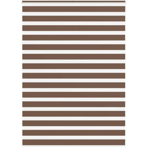 Estor cebra marrón 155x230 cm tejido ancho 150,9 cm poliéster vidaXL
