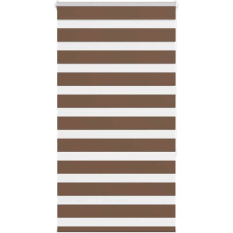 Estor cebra marrón 70x150 cm tejido ancho 65,9 cm poliéster vidaXL