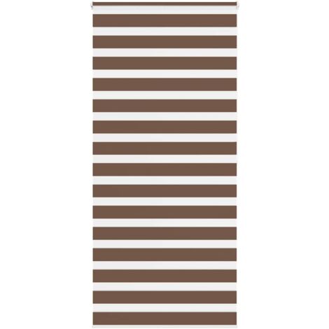 Estor cebra marrón 100x200 cm tejido ancho 95,9 cm poliéster vidaXL