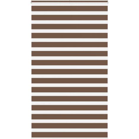 Estor cebra marrón 120x200 cm tejido ancho 115,9 cm poliéster vidaXL (1/5)