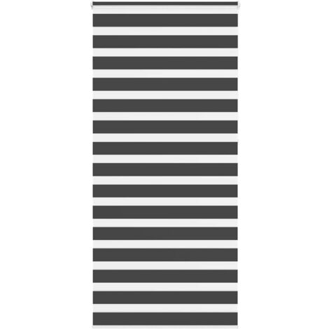 Estor cebra negro 115x230 cm tejido ancho 110,9 cm poliéster vidaXL