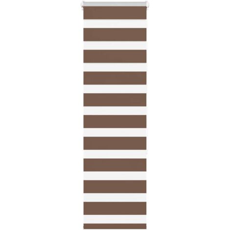 Estor cebra marrón 50x150 cm tejido ancho 45,9 cm poliéster vidaXL