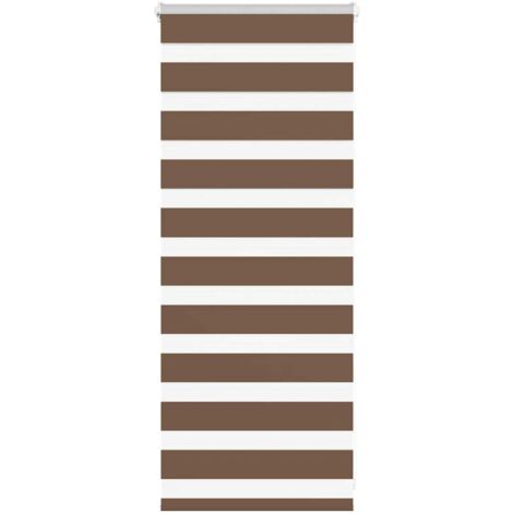 Estor cebra marrón 60x100 cm tejido ancho 55,9 cm poliéster vidaXL