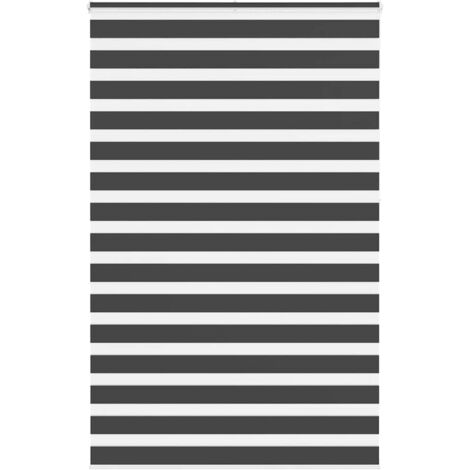 Estor cebra negro 145x230 cm tejido ancho 140,9 cm poliéster vidaXL