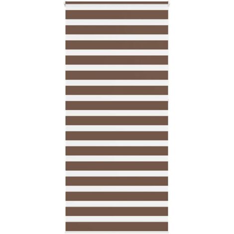 Estor cebra marrón 100x230 cm tejido ancho 95,9 cm poliéster vidaXL