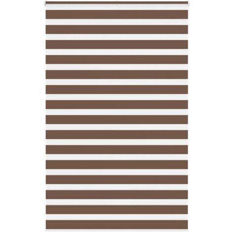 Estor cebra marrón 150x200 cm tejido ancho 145,9 cm poliéster vidaXL