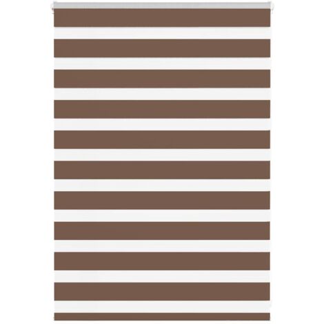 Estor cebra marrón 105x100 cm tejido ancho 100,9 cm poliéster vidaXL