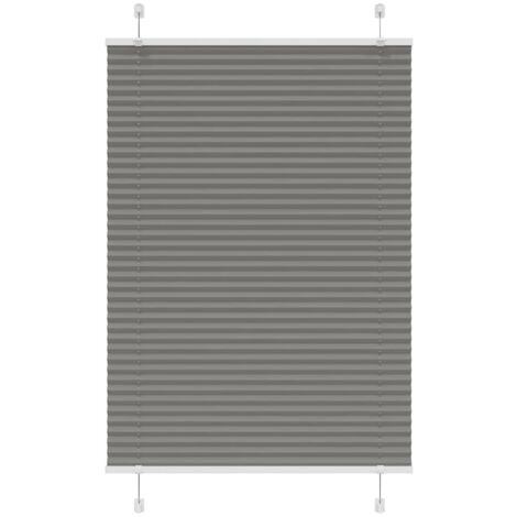 Estor Plisado Antracita 100x100 cm Tela Ancho 99,4 cm Poliéster vidaXL
