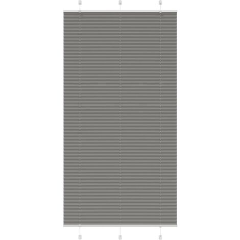 Estor Plisado Antracita 110x200 cm Tela Ancho 109,4cm Poliéster vidaXL