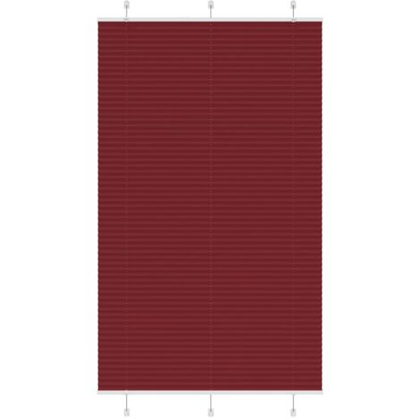 Estor Plisado rojo burdeos 120x200 cm Tela Ancho 119,4 cm vidaXL (1/5)