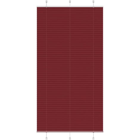 Estor Plisado rojo burdeos 80x200 cm Tela Ancho 109,4 cm vidaXL