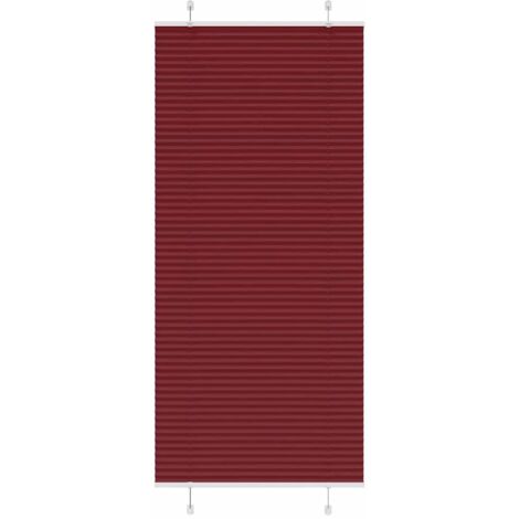 Estor Plisado rojo burdeos 85x200 cm Tela Ancho 84,4 cm vidaXL (1/5)