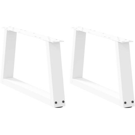 Patas para mesa de centro en forma de V (2 unidades), color blanco, 50 x (30-31,3) cm, acero vidaXL (1/5)