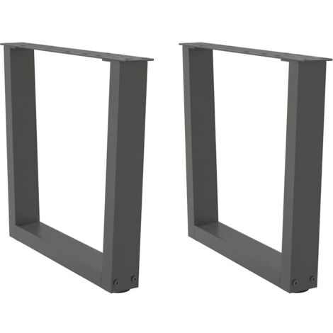 Patas para mesa de centro en forma de V (2 unidades), antracita, 50 x (42-43,3) cm, acero vidaXL