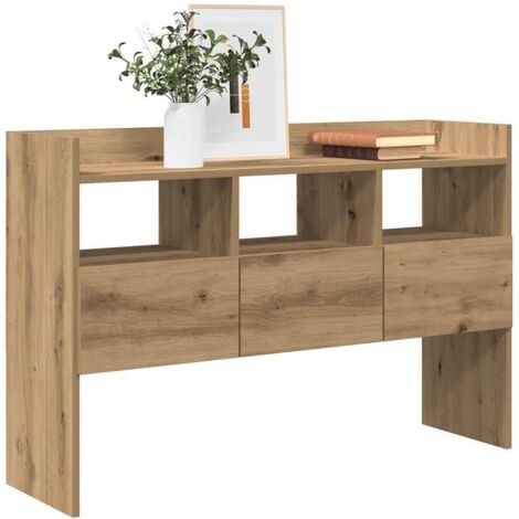Aparador madera contrachapada roble artisian 105x30x70 cm vidaXL (1/5)