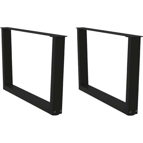 Patas para mesa de centro en forma de V (2 unidades), color negro, 70 x (42-43,3) cm, acero vidaXL (1/5)