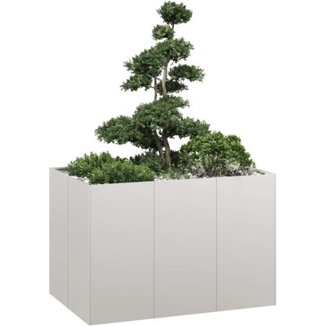 Jardinera 120x80x80 cm acero inoxidable vidaXL