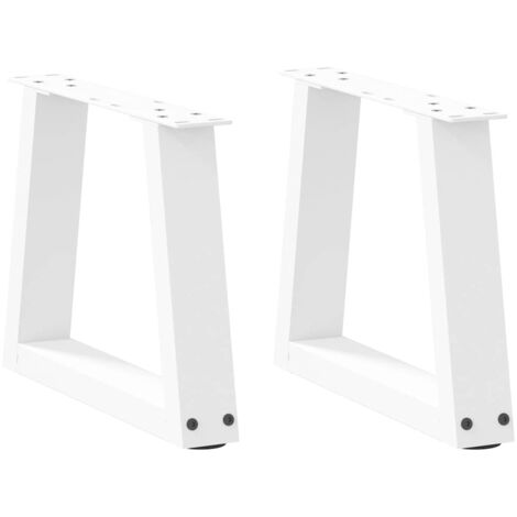 Patas para mesa de centro en forma de V (2 unidades), color blanco, 30 x (30-31,3) cm, acero vidaXL
