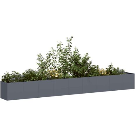 Jardinera de acero laminado en frío antracita 360x40x40 cm vidaXL