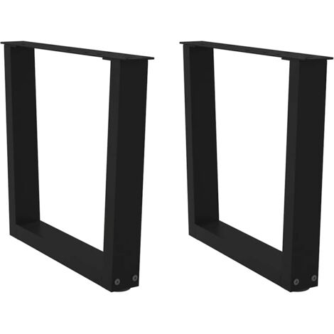 Patas para mesa de centro en forma de V (2 unidades), color negro, 50 x (42-43,3) cm, acero vidaXL