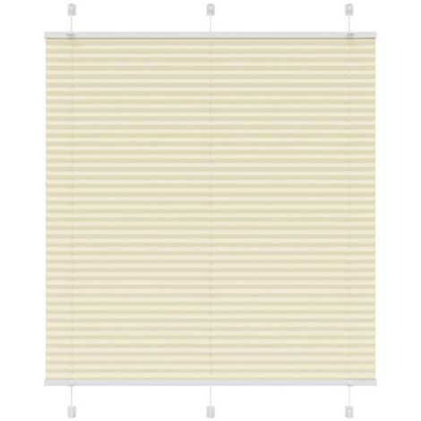 Estor Plisado crema 120x100 cm Tela Ancho 119,4 cm Poliéster vidaXL
