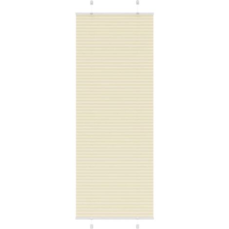 Estor Plisado crema 75x200 cm Tela Ancho 74,4 cm Poliéster vidaXL