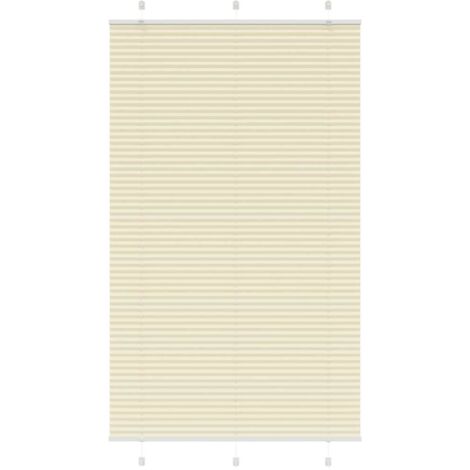 Estor Plisado crema 115x200 cm Tela Ancho 114,4 cm Poliéster vidaXL