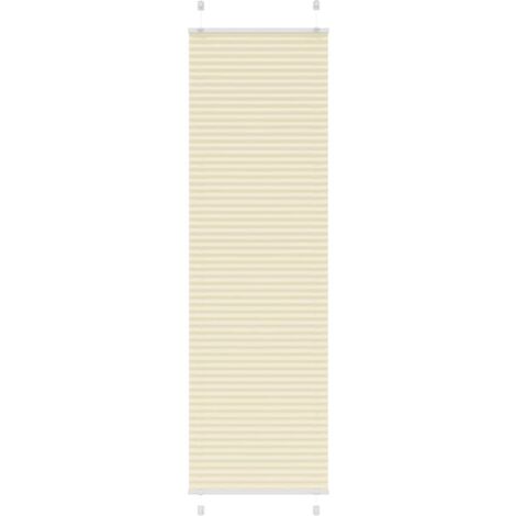 Estor Plisado crema 60x200 cm Tela Ancho 59,4 cm Poliéster vidaXL