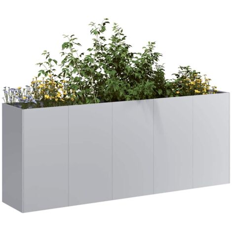 Jardinera 200x40x80 cm de acero galvanizado vidaXL