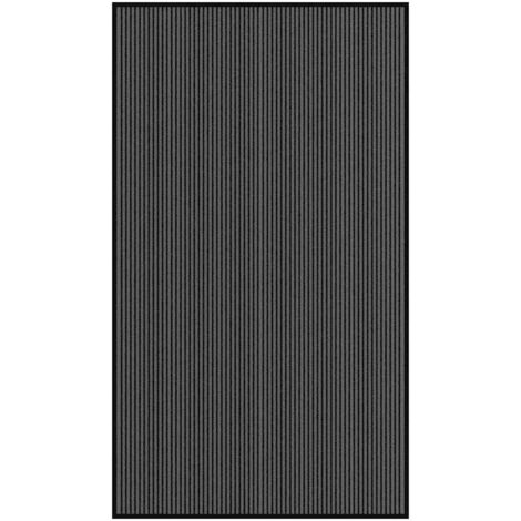 Felpudo a rayas negro y gris 115x200 cm vidaXL (1/5)