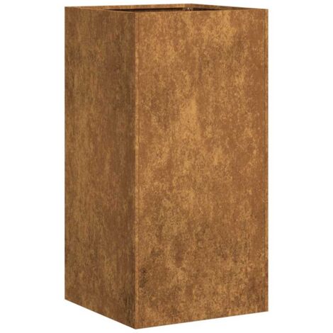 Jardinera oxidada 40x40x80 cm acero corten vidaXL
