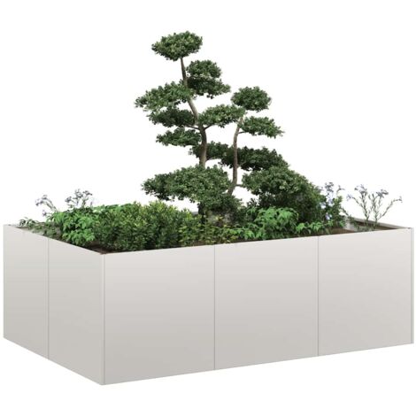 Jardinera 120x80x40 cm acero inoxidable vidaXL