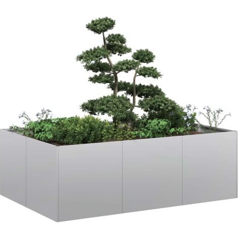 Jardinera 120x80x40 cm de acero galvanizado vidaXL
