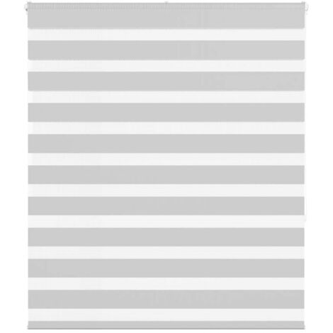Estor cebra gris claro 120x150cm tejido ancho 115,9cm poliéster vidaXL