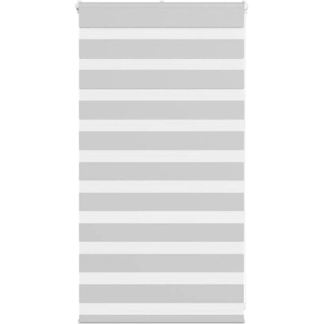 Estor cebra gris claro 80x100cm tejido ancho 75,9 cm poliéster vidaXL