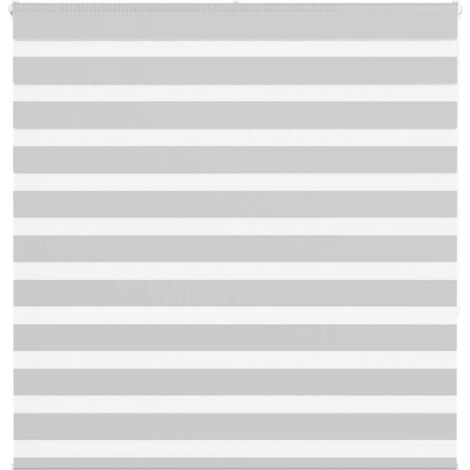 Estor cebra gris claro 150x150cm tejido ancho 145,9cm poliéster vidaXL