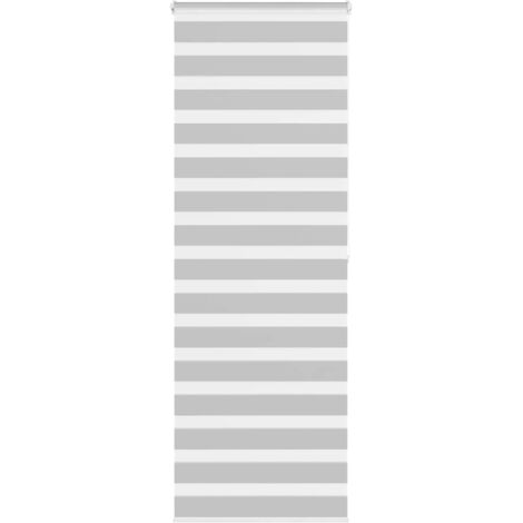 Estor cebra gris claro 85x200cm tejido ancho 80,9 cm poliéster vidaXL