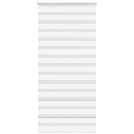 Estor cebra blanco 100x230 cm tejido ancho 95,9 cm poliéster vidaXL