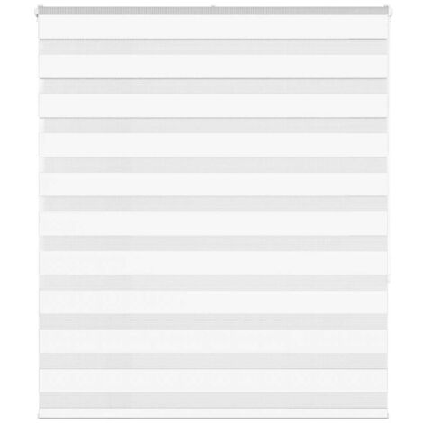 Estor cebra blanco 125x150 cm tejido ancho 120,9 cm poliéster vidaXL