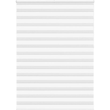 Estor cebra blanco 155x230 cm tejido ancho 150,9 cm poliéster vidaXL
